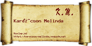 Karácson Melinda névjegykártya